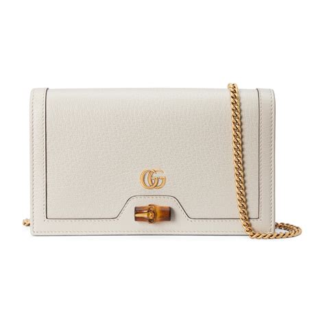 gucci diana mini bag with bamboo white